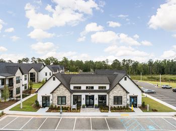 Aerial parking lot view